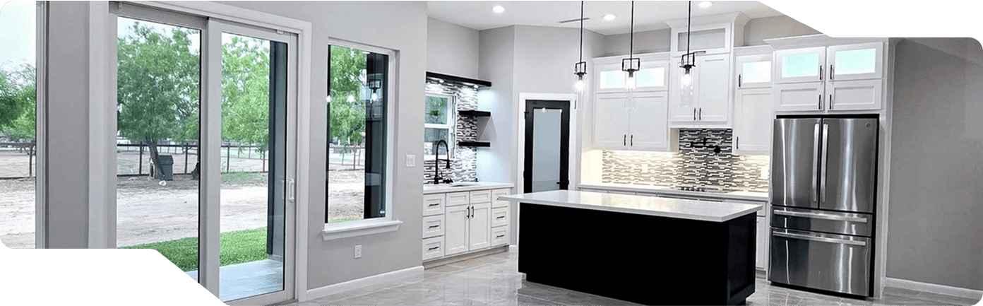 Custom kitchen at custom home design in McAllen by Nex-gen builders