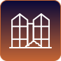 double twin building icon